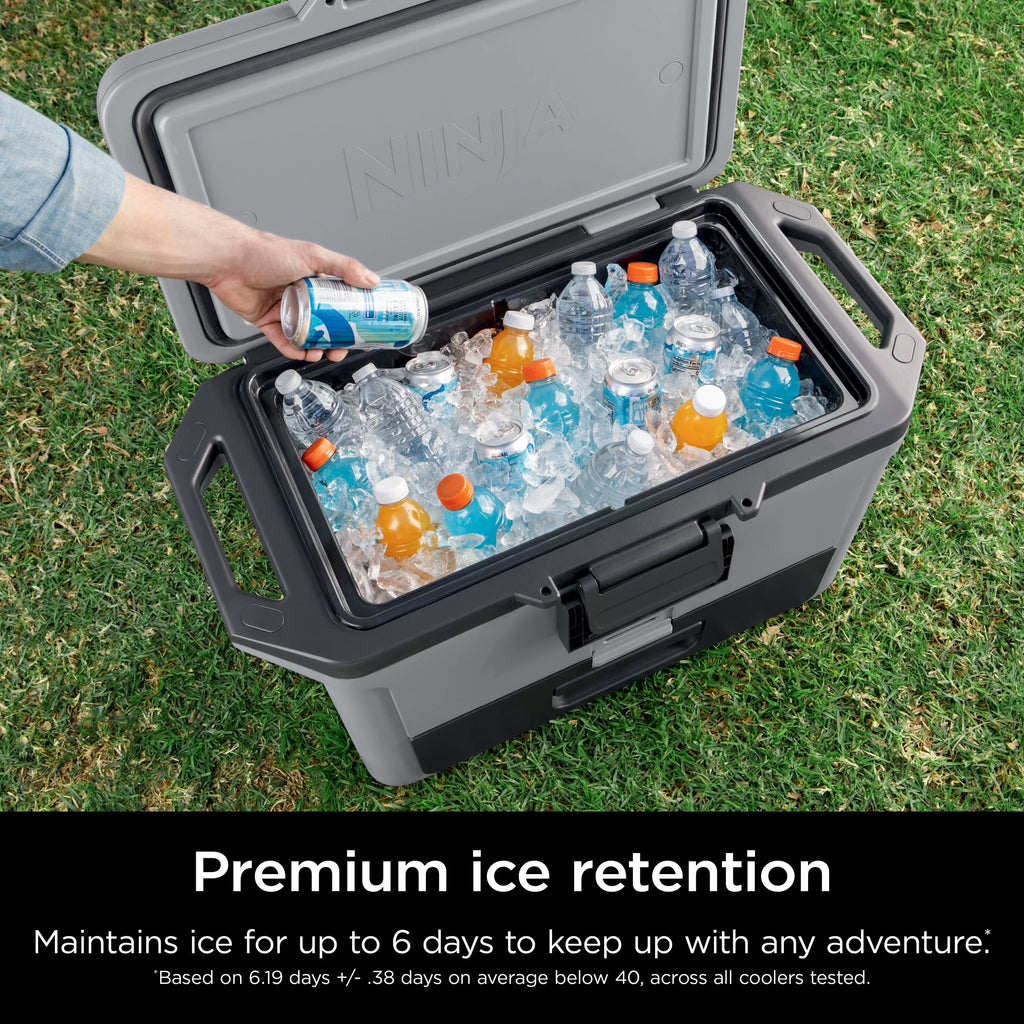 Ninja Frostvault 50qt Hard Cooler with Dry Zone, Gray, FB151GY