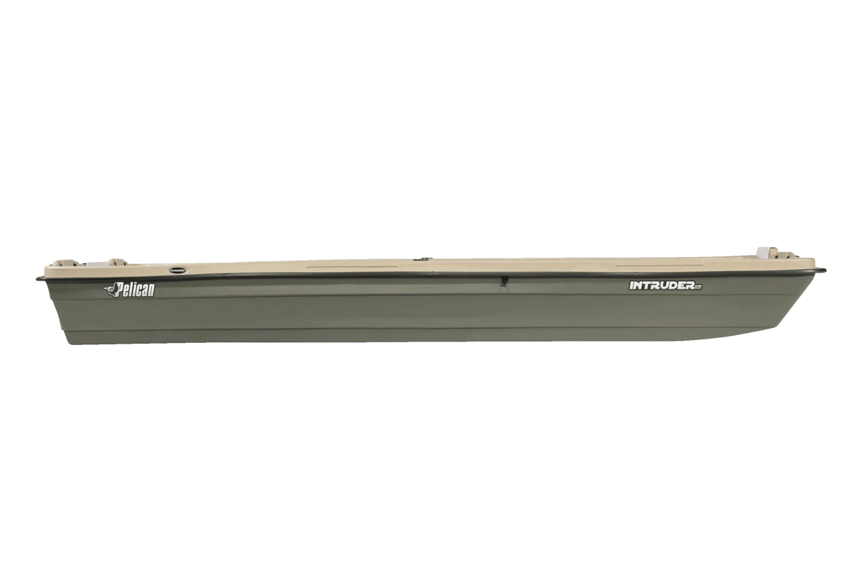 Pelican - Boat Intruder 12 - Jon Fishing Boat - 12 Ft. - Great for Hunting/Fishing, Khaki/Beige
