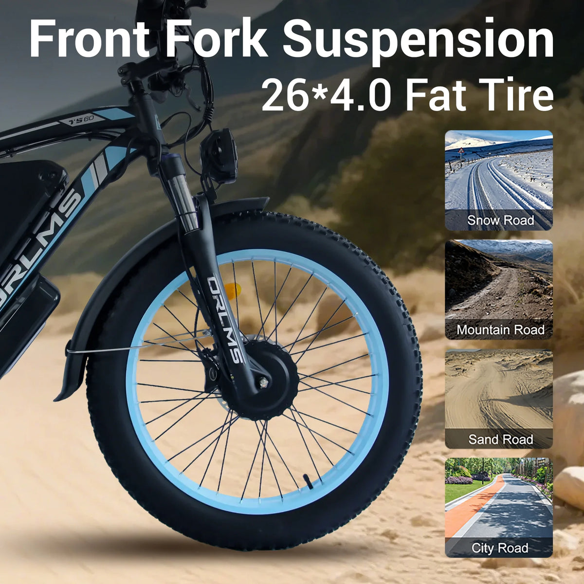 Peak 5000W - Electric - Bike for Adults - Men, Dual - Motor - Ebike 50MPH - Hunting - Ebike, 60V 25AH Long Range Dirtbike, 26 x 4.0 Fat - Tire - Electric - Bicycle, AWD 21 - Speed Mountain Bike for Off - Road Snow Sand