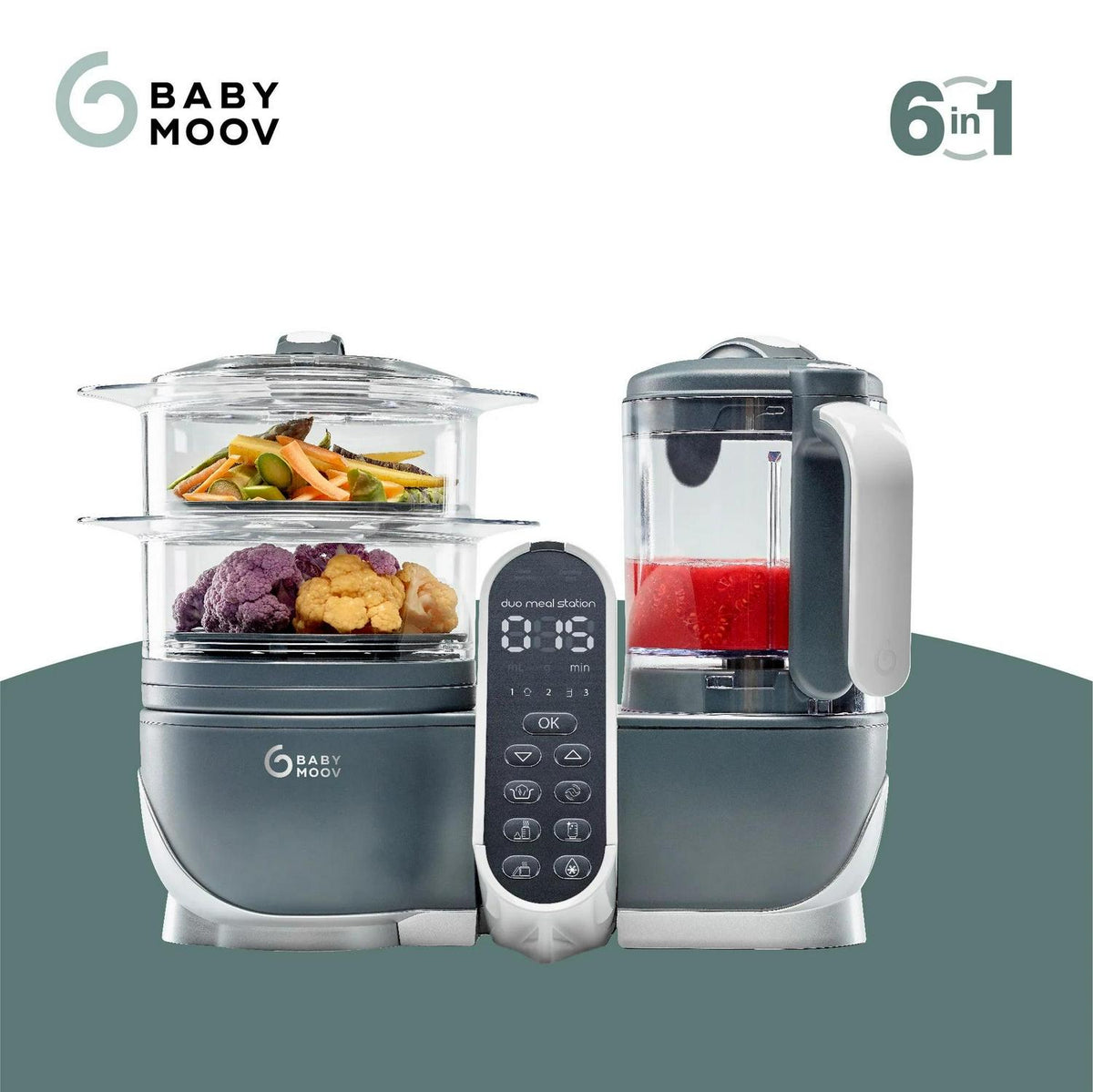 Babymoov Duo Meal Station 6 - in - 1 Multi - Purpose Baby Food Processor
