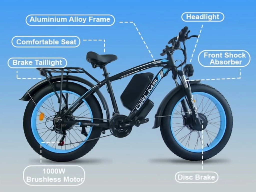 Peak 5000W - Electric - Bike for Adults - Men, Dual - Motor - Ebike 50MPH - Hunting - Ebike, 60V 25AH Long Range Dirtbike, 26 x 4.0 Fat - Tire - Electric - Bicycle, AWD 21 - Speed Mountain Bike for Off - Road Snow Sand