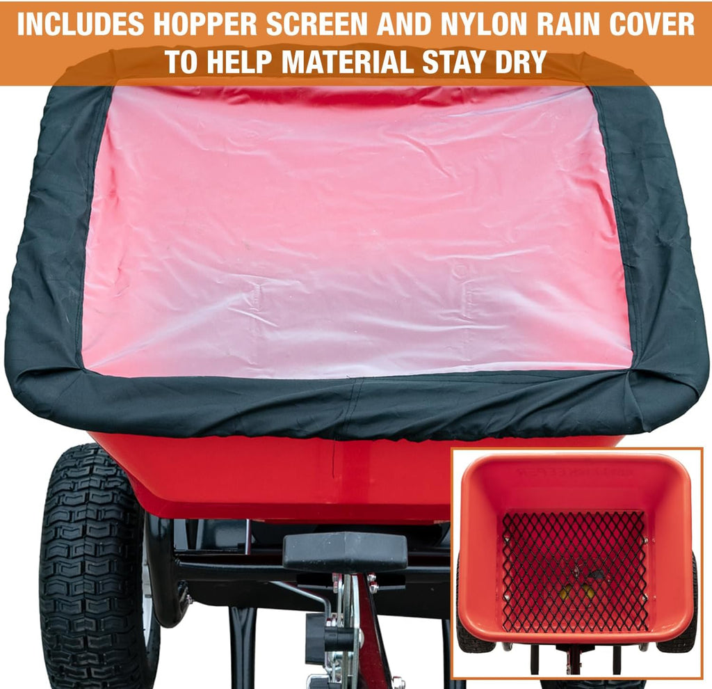 Multi-Purpose Walk Behind Push Spreader 3039632R Grounds Keeper. 100 Pound Capacity. Multi Use Tool for Grass Seed. Salt. De-Icer. Fertilizer and Seeds ?C Spreader