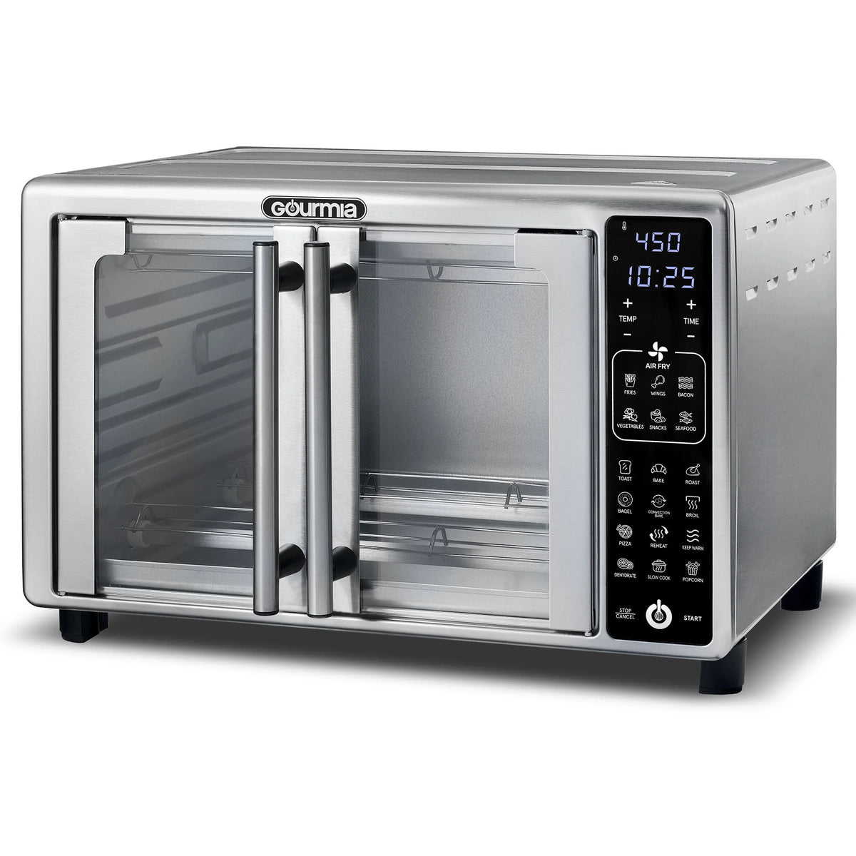 New Gourmia 6 - Slice Digital Toaster Oven Air Fryer with 19 One - Touch Presets, Stainless Steel