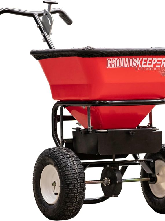 Multi-Purpose Walk Behind Push Spreader 3039632R Grounds Keeper. 100 Pound Capacity. Multi Use Tool for Grass Seed. Salt. De-Icer. Fertilizer and Seeds ?C Spreader