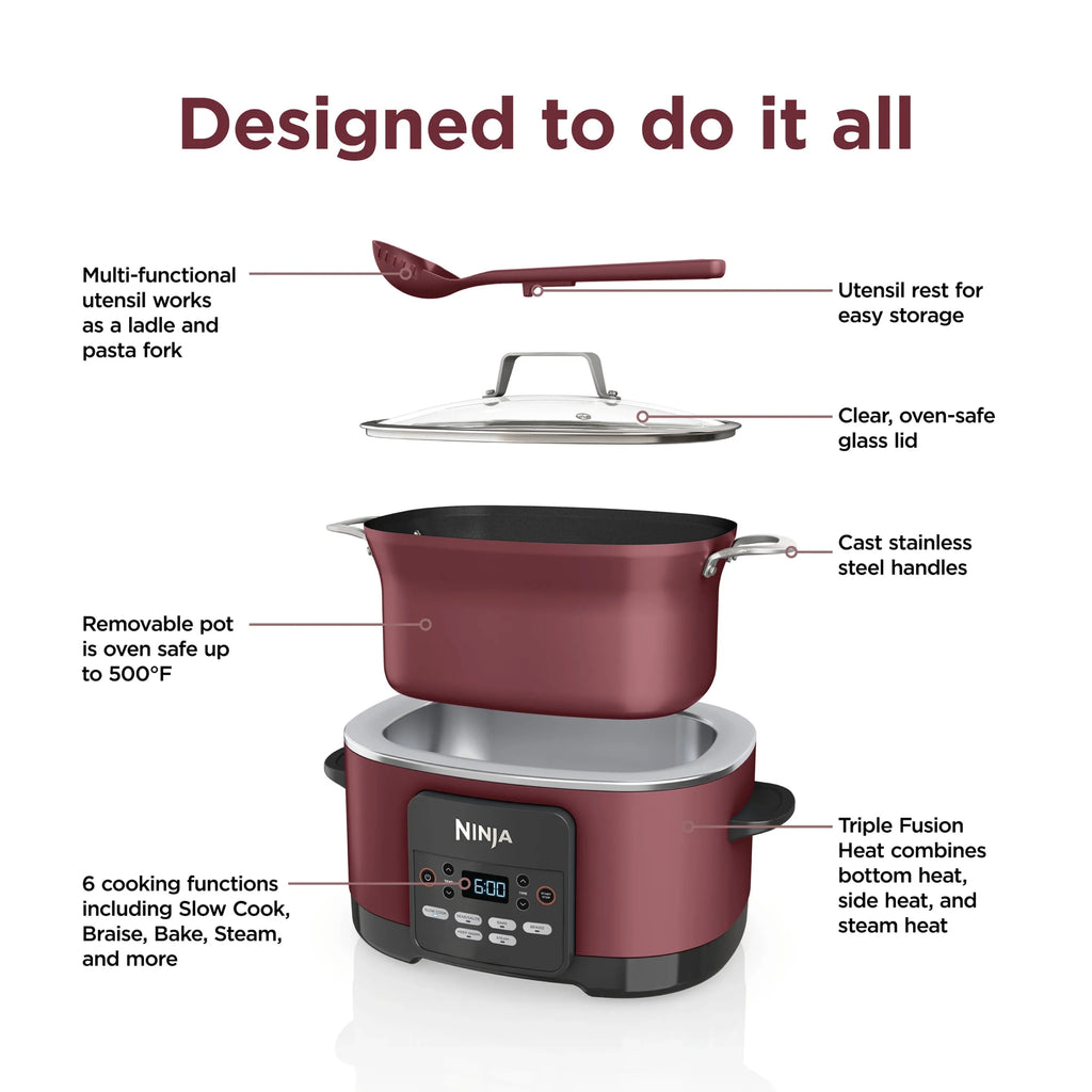 Ninja Foodi Possible Cooker 8.5qt Multi - Cooker, Cherry Tarte, MC1000WM