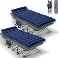 MOPHOTO 2 Pack Camping Cot for Adult, Portable Sleep Cot Bed with Carry Bag for Home/Office Nap, Folding Bed Cot with 3.3 in 2 Sided Mattress, Guest Bed