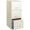 Pemberly Row 3 Drawer Vertical Metal File Cabinet with Lock Pearl White