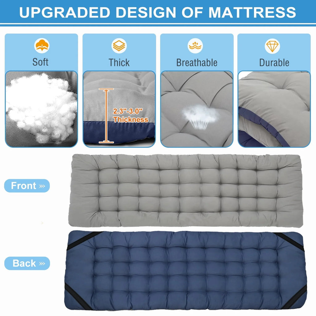 MOPHOTO 2 Pack Camping Cot for Adult, Portable Sleep Cot Bed with Carry Bag for Home/Office Nap, Folding Bed Cot with 3.3 in 2 Sided Mattress, Guest Bed