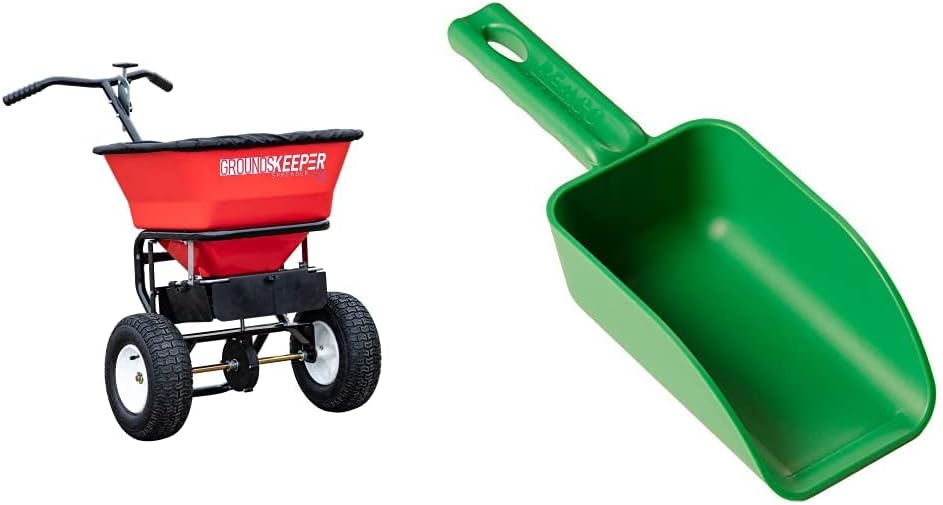 Multi-Purpose Walk Behind Push Spreader 3039632R Grounds Keeper. 100 Pound Capacity. Multi Use Tool for Grass Seed. Salt. De-Icer. Fertilizer and Seeds ?C Spreader