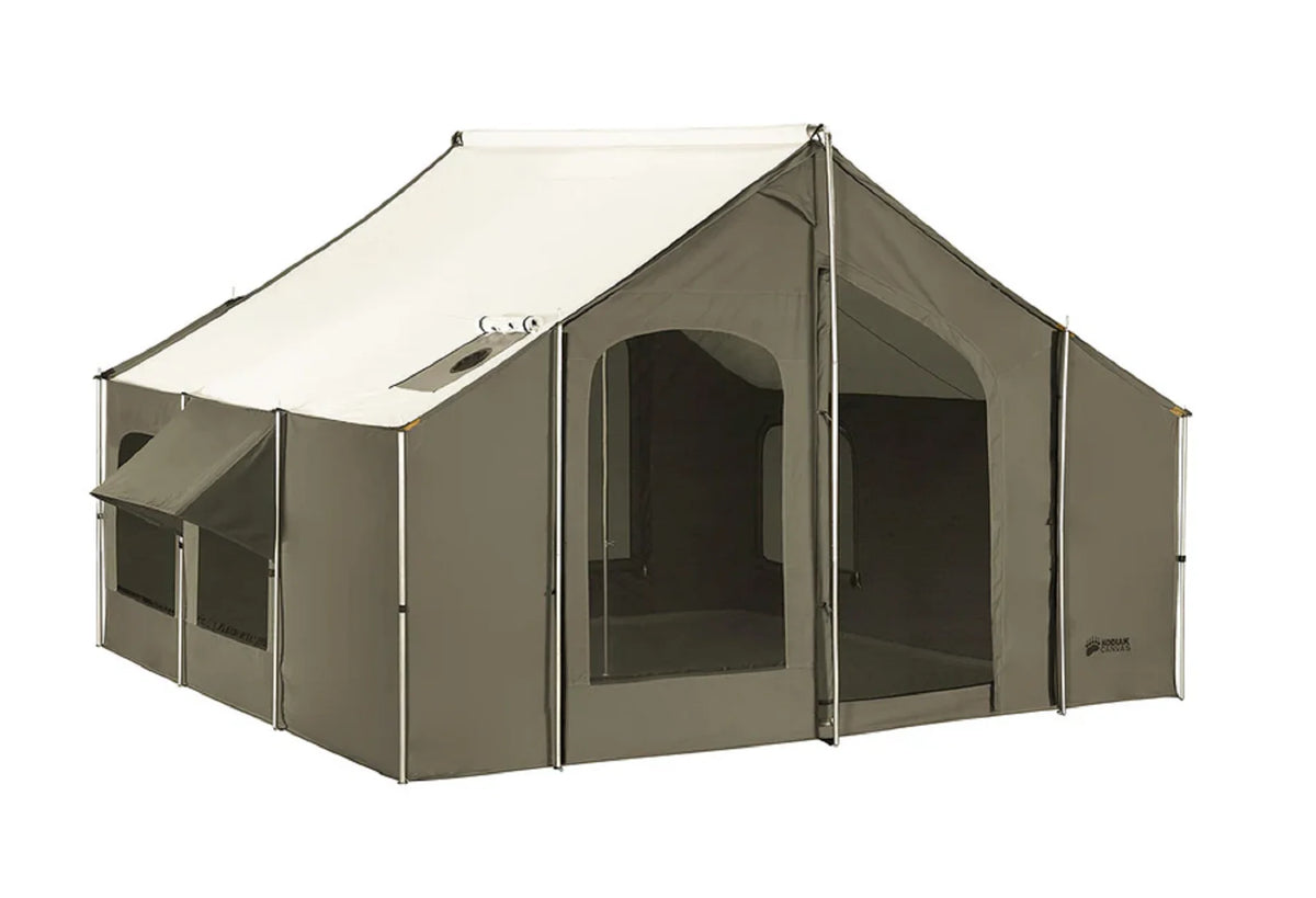 Open Box Kodiak 6170E Canvas 8 - Person Cabin Lodge Tent, 12 x 12 Ft