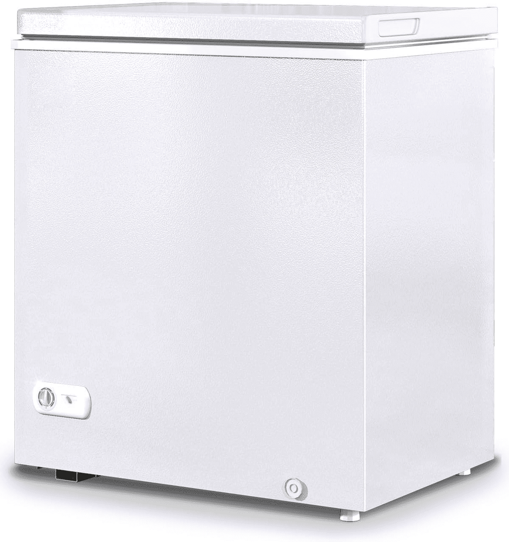 Muhub 10.0 cu ft Chest Freezer, Deep Freezer with Removable Baskets, Adjustable Temperature, White