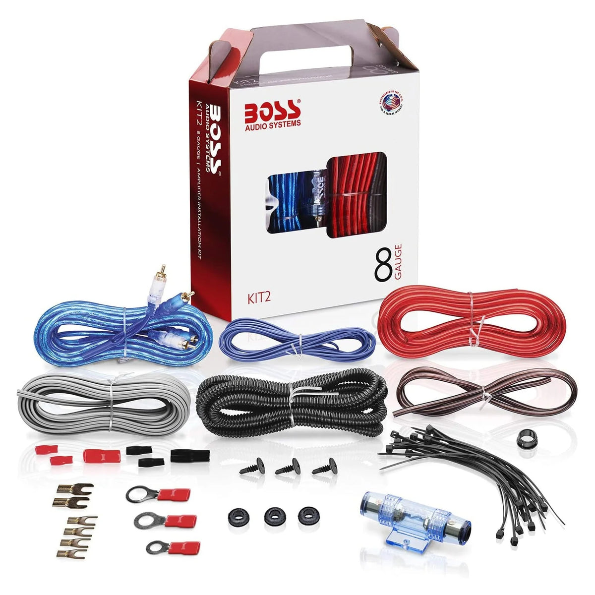 MTX 12 in Dual Car Subwoofer Audio, Sub Box, & Amplifier Bundle W/ Wiring Kit