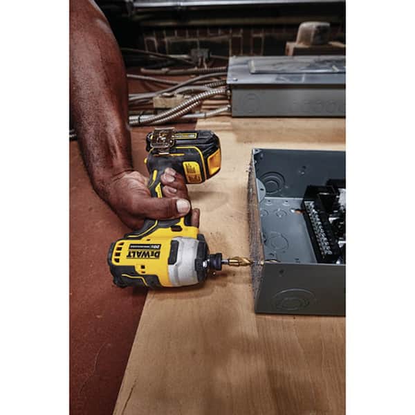 ATOMIC 20V MAX Cordless Brushless Compact 1/4 In. Impact Driver, (2) 20V 1.3ah Batteries, Charger, and Bag