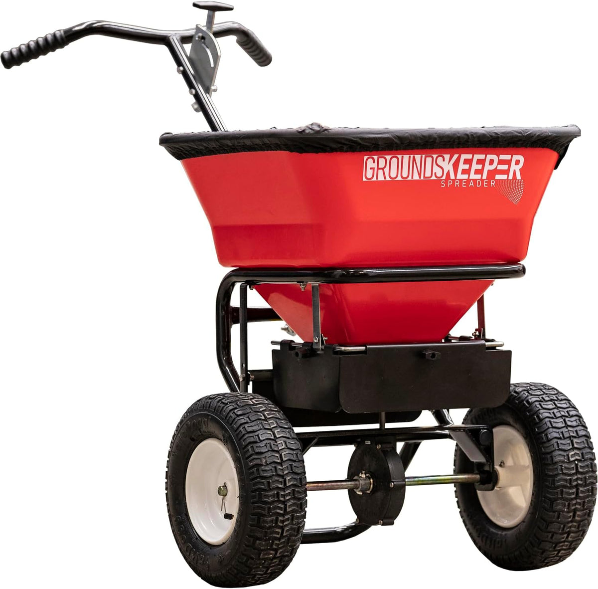 Multi-Purpose Walk Behind Push Spreader 3039632R Grounds Keeper. 100 Pound Capacity. Multi Use Tool for Grass Seed. Salt. De-Icer. Fertilizer and Seeds ?C Spreader