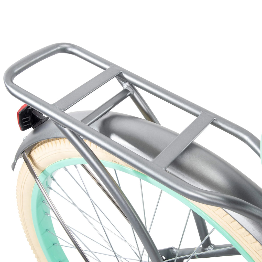 Nel Lusso Classic Cruiser Bike with Perfect Fit Frame, Women'S, Gray, 26