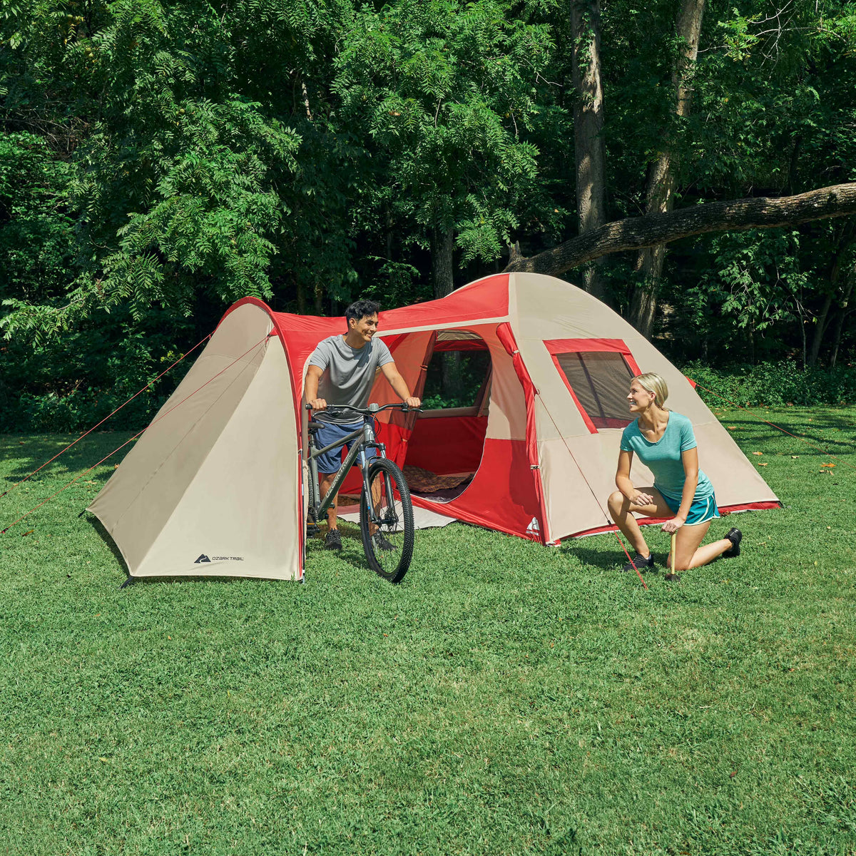 Ozark Trail 6 - Person Dome Tent with Sitting Area - Floor Area - 15'X11', Carry Weight, 21.38 lb