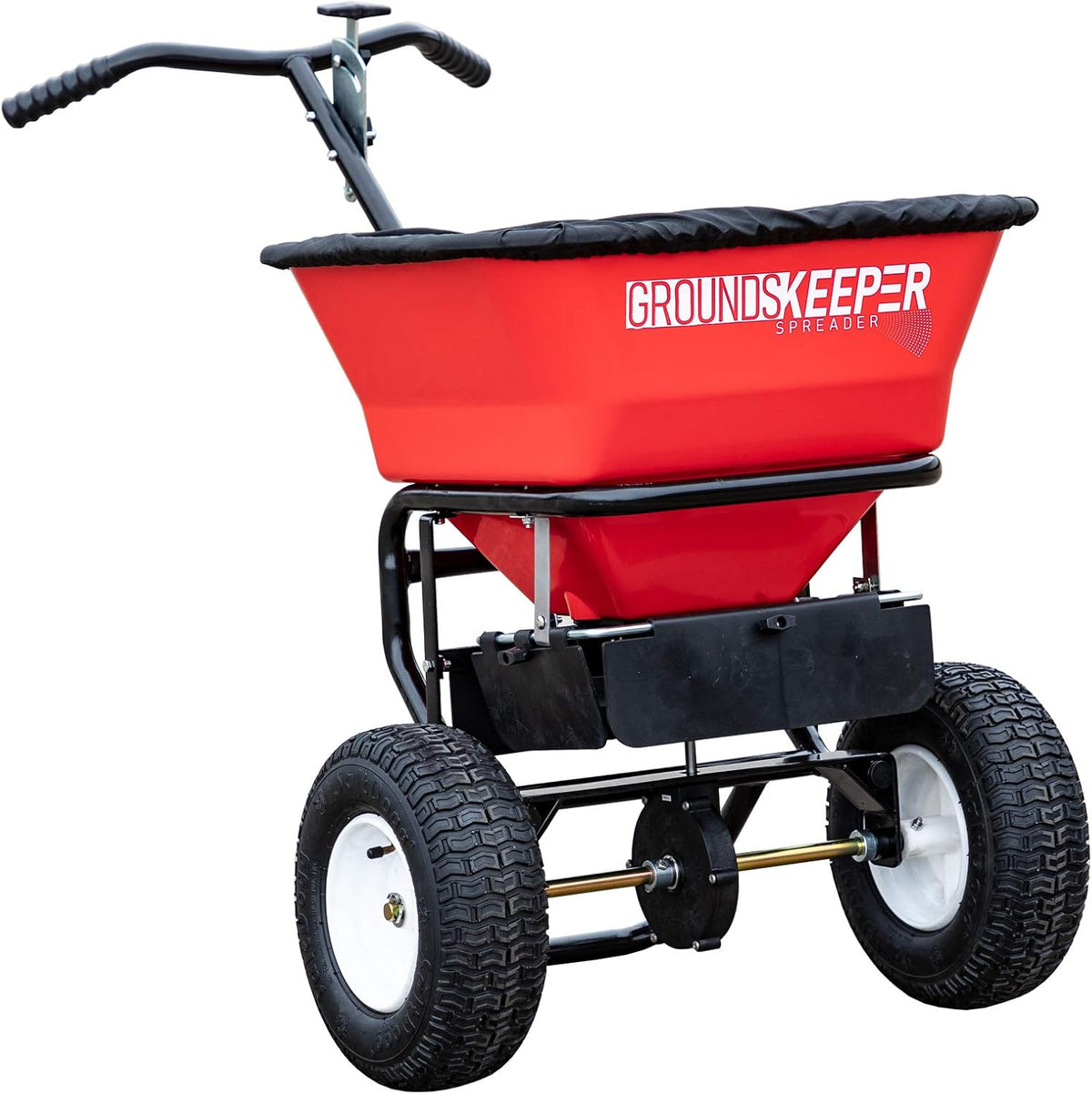 Multi-Purpose Walk Behind Push Spreader 3039632R Grounds Keeper. 100 Pound Capacity. Multi Use Tool for Grass Seed. Salt. De-Icer. Fertilizer and Seeds ?C Spreader