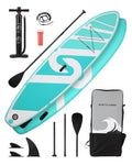 Naipo Inflatable Paddle Board 10FT Stand up Paddle Board 10' SUP 6 In.thick Board Carry Bag & Fast Pumping Green