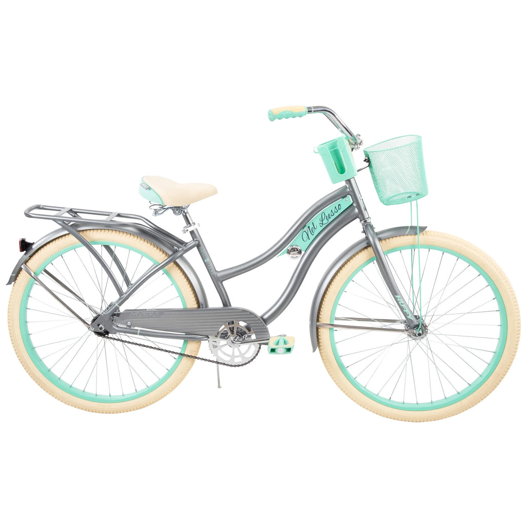 Nel Lusso Classic Cruiser Bike with Perfect Fit Frame, Women'S, Gray, 26