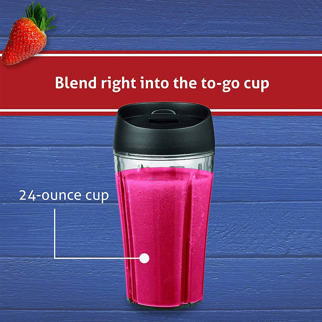 Oster Blender | Pro 1200 with Glass Jar. 24-Ounce Smoothie Cup. Brushed Nickel