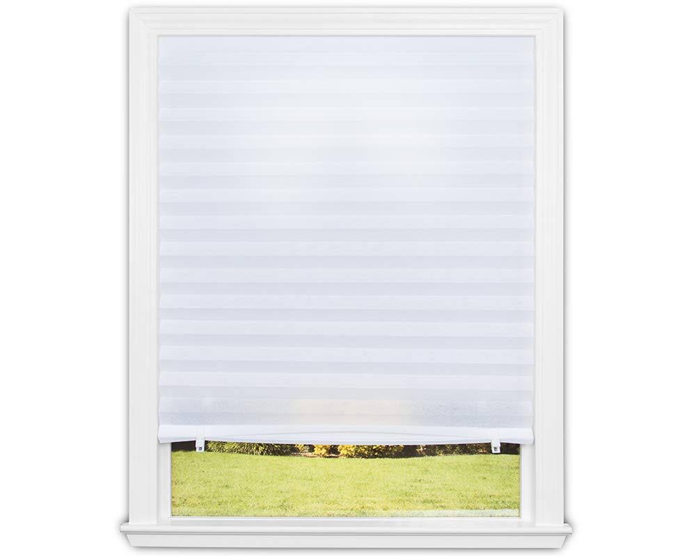 Original Light Filtering Pleated Fabric Shade White, 36 x 72
