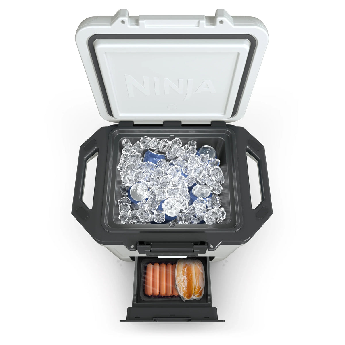 Ninja Frostvault 30qt Hard Cooler with Dry Zone, Ice Chest Cooler, White, FB131WH
