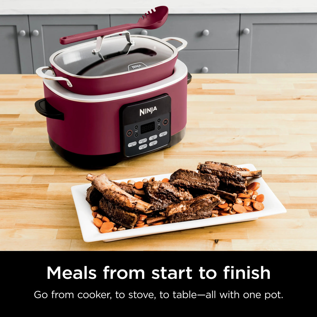 Ninja Foodi Possible Cooker 8.5qt Multi - Cooker, Cherry Tarte, MC1000WM