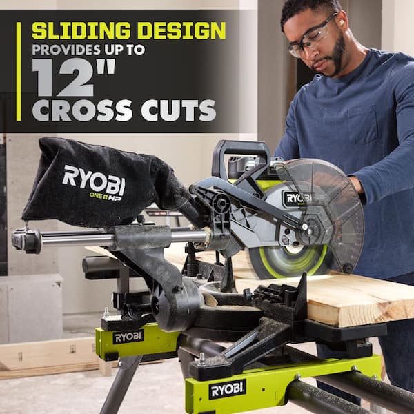 ONE+ HP 18V Brushless Cordless 2 - Tool Combo Kit with Miter Saw and Compact Portable Jobsite Table Saw (Tools Only)