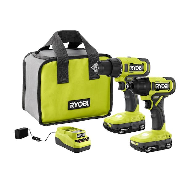 ONE+ 18V Cordless 2 - Tool Combo Kit with Drill/Driver, Impact Driver, (2) 1.5 Ah Batteries, and Charger