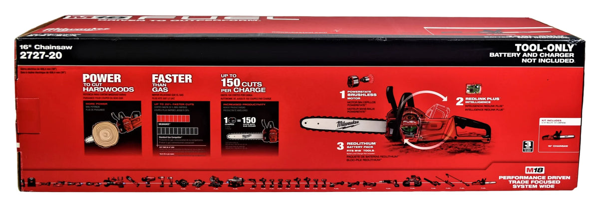 Milwaukee M18 FUEL 16 18V Li - Ion Brushless Cordless Chainsaw Tool - Only 2727 - 20