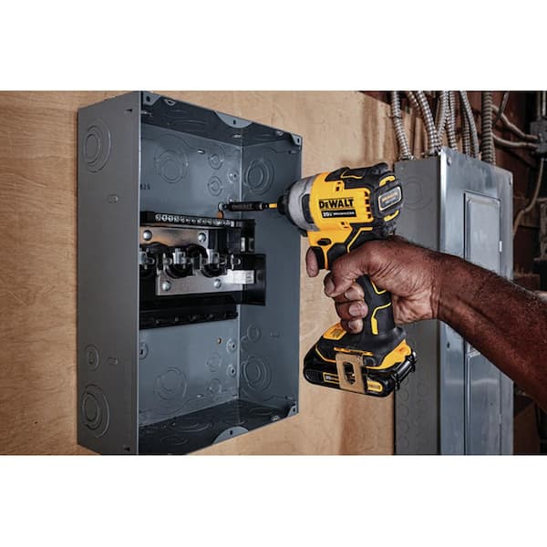 ATOMIC 20V MAX Cordless Brushless Compact 1/4 In. Impact Driver, (2) 20V 1.3ah Batteries, Charger, and Bag