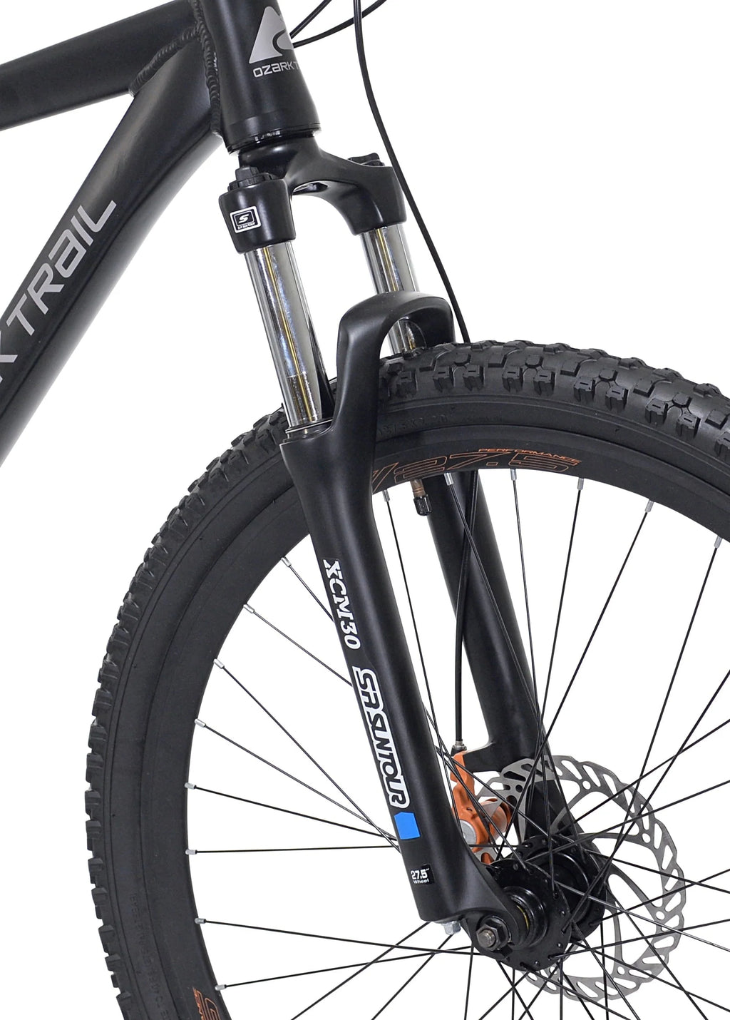 Ozark Trail 27.5 Vibe Mountain Bike, Medium Frame, Black, Adult, Unisex