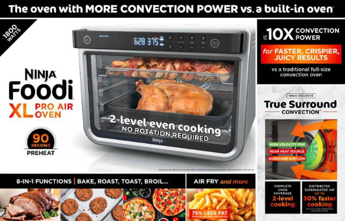 Ninja? Foodi? 8 - in - 1 XL Pro Air Fry Oven, Large Countertop Convection Oven, DT200