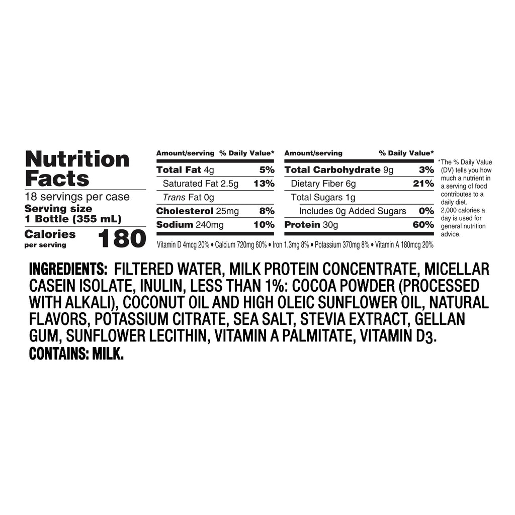 Oikos 30g Chocolate Protein Shake, 12 Fl Oz, 18 - Pack