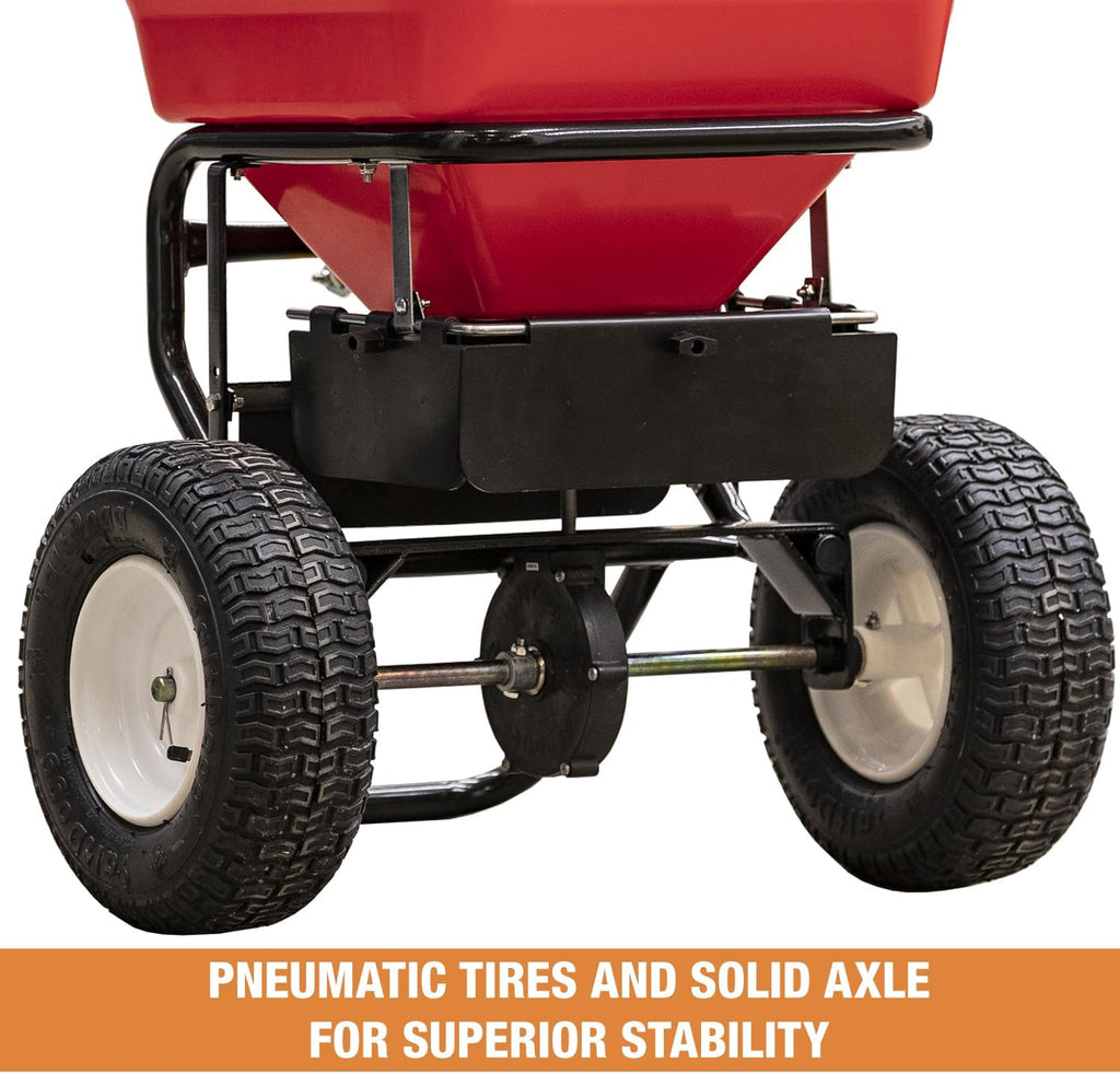 Multi-Purpose Walk Behind Push Spreader 3039632R Grounds Keeper. 100 Pound Capacity. Multi Use Tool for Grass Seed. Salt. De-Icer. Fertilizer and Seeds ?C Spreader