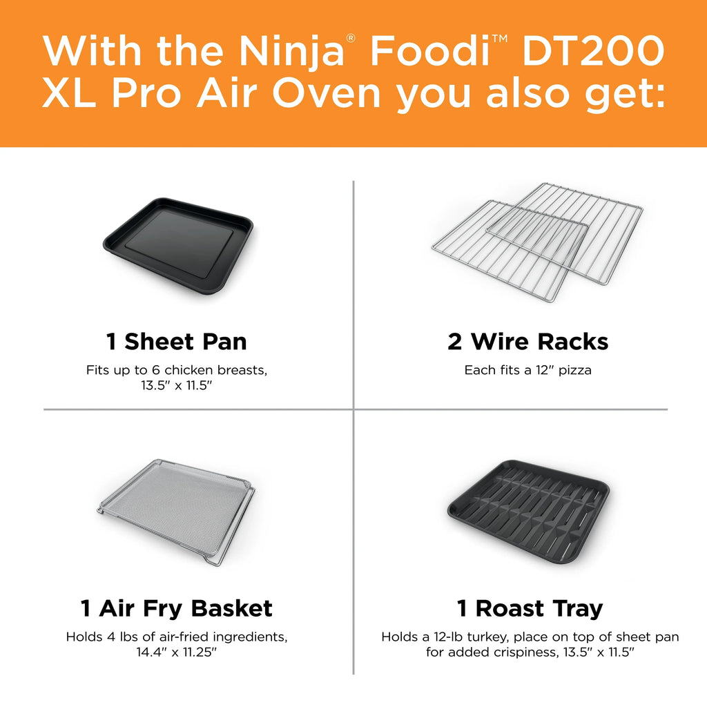 Ninja? Foodi? 8 - in - 1 XL Pro Air Fry Oven, Large Countertop Convection Oven, DT200