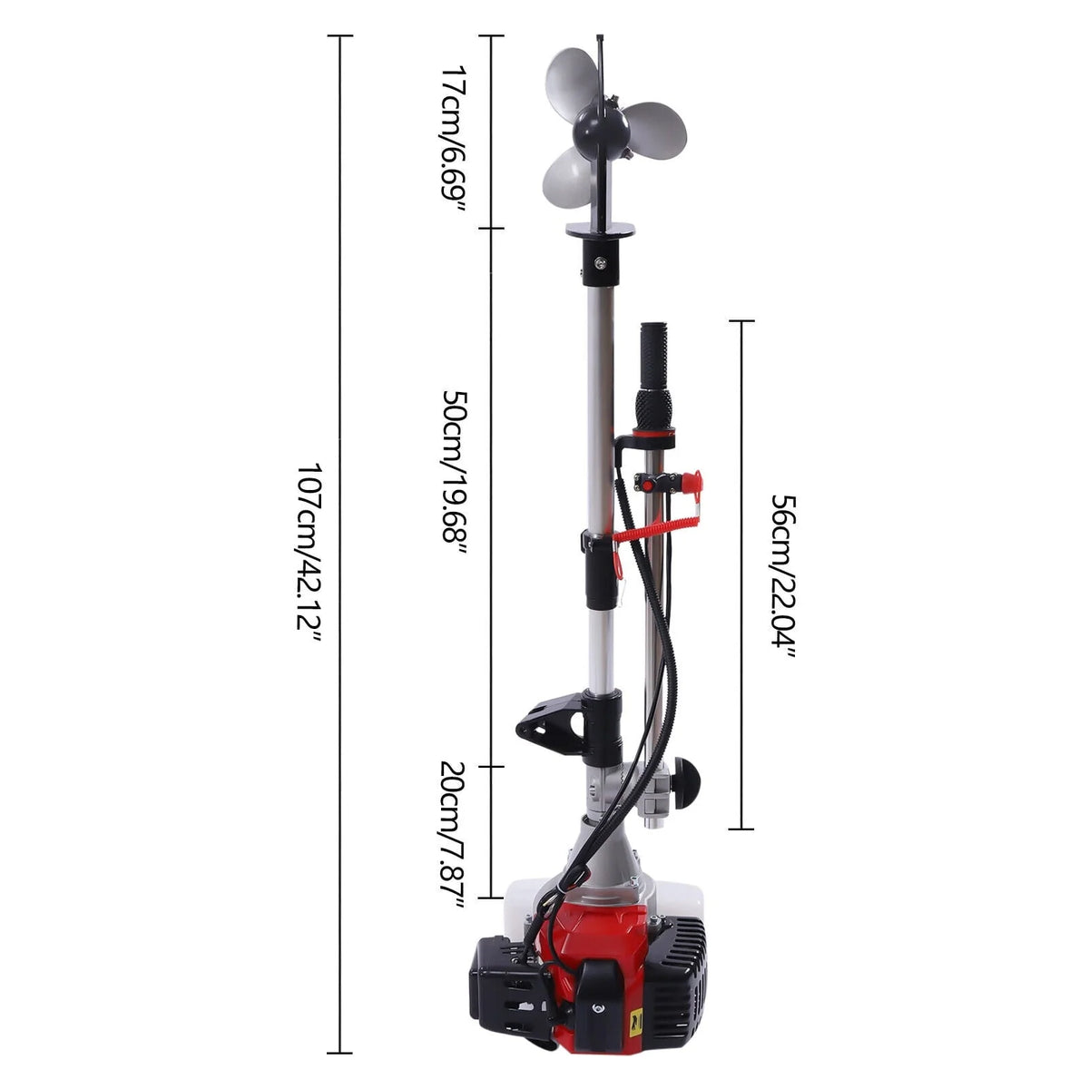 Oukaning 52CC 2.3HP 2stroke Outboard Motor Boat Engine W/ Air Cooling System 8500r/Min for Inflatable Boats, Rubber Boats, Fishing Boats