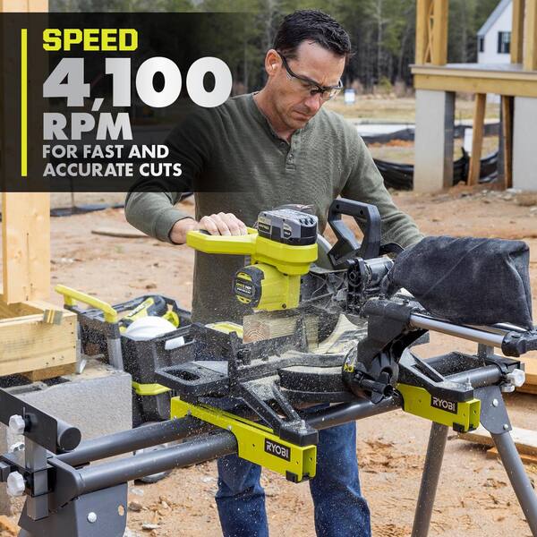 ONE+ HP 18V Brushless Cordless 2 - Tool Combo Kit with Miter Saw and Compact Portable Jobsite Table Saw (Tools Only)