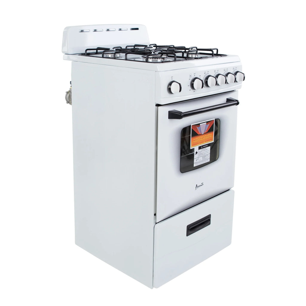 Avanti 20 Compact Gas Range Oven, in White (GR2011CW)