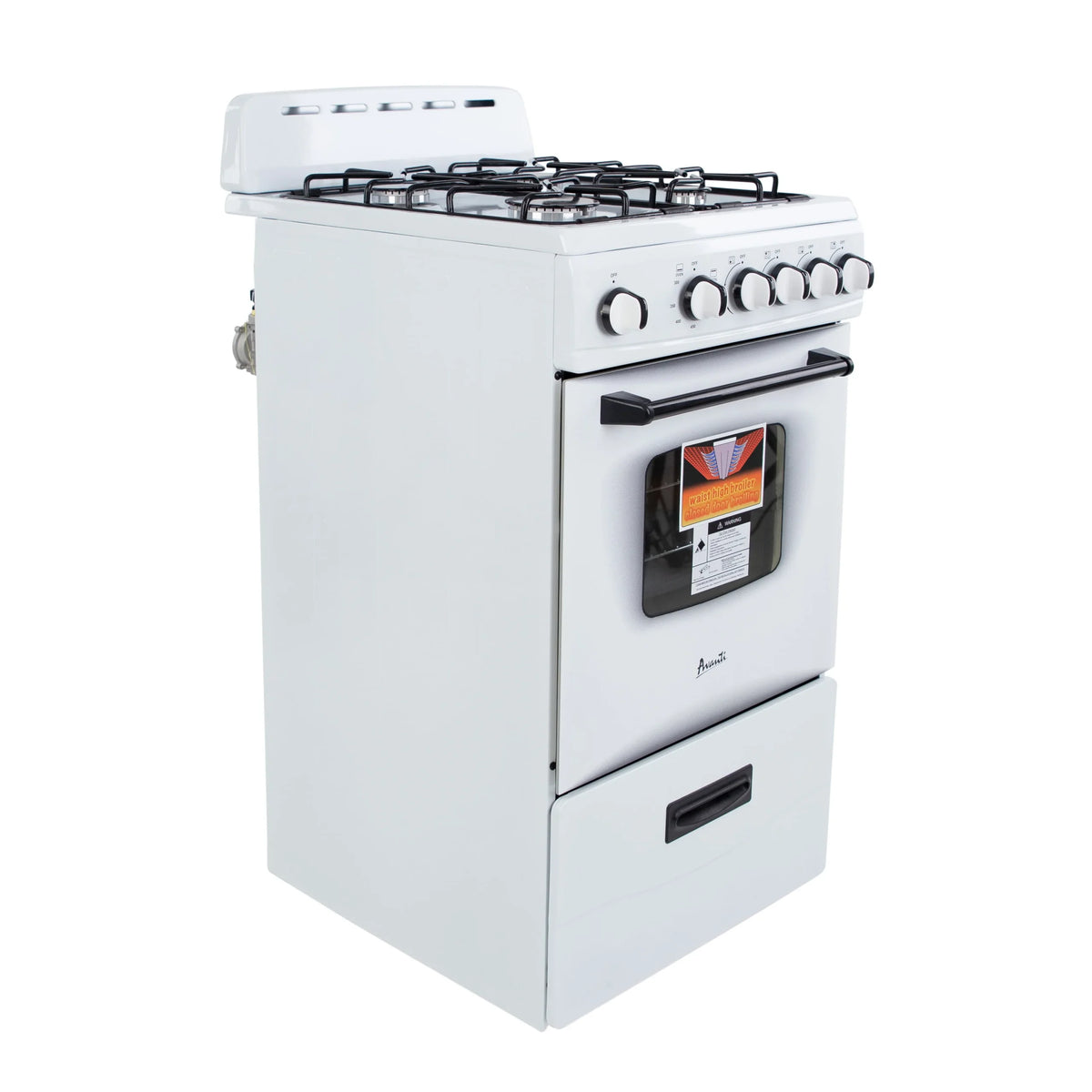 Avanti 20 Compact Gas Range Oven, in White (GR2011CW)