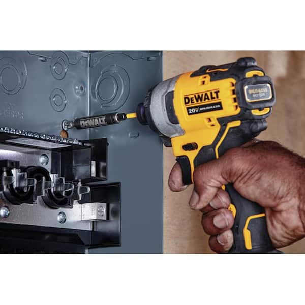 ATOMIC 20V MAX Cordless Brushless Compact 1/4 In. Impact Driver, (2) 20V 1.3ah Batteries, Charger, and Bag
