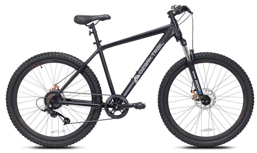 Ozark Trail 27.5 Vibe Mountain Bike, Medium Frame, Black, Adult, Unisex