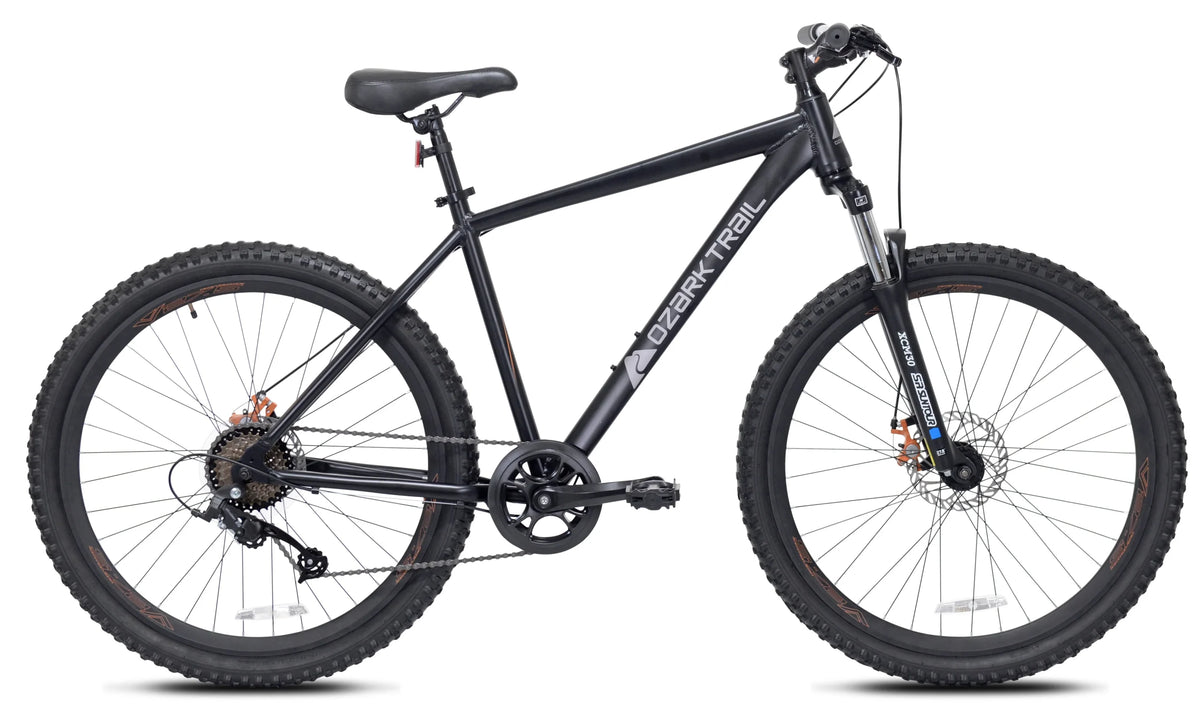 Ozark Trail 27.5 Vibe Mountain Bike, Medium Frame, Black, Adult, Unisex