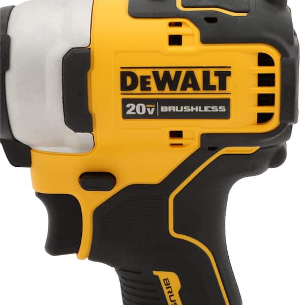 ATOMIC 20V MAX Cordless Brushless Compact 1/4 In. Impact Driver, (2) 20V 1.3ah Batteries, Charger, and Bag