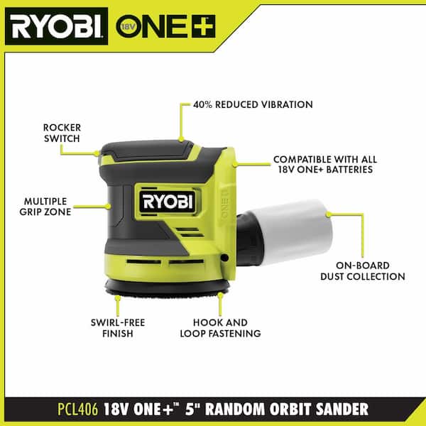 ONE+ 18V Cordless 2 - Tool Combo Kit with Random Orbit Sander and Corner Cat Finish Sander (Tools Only)