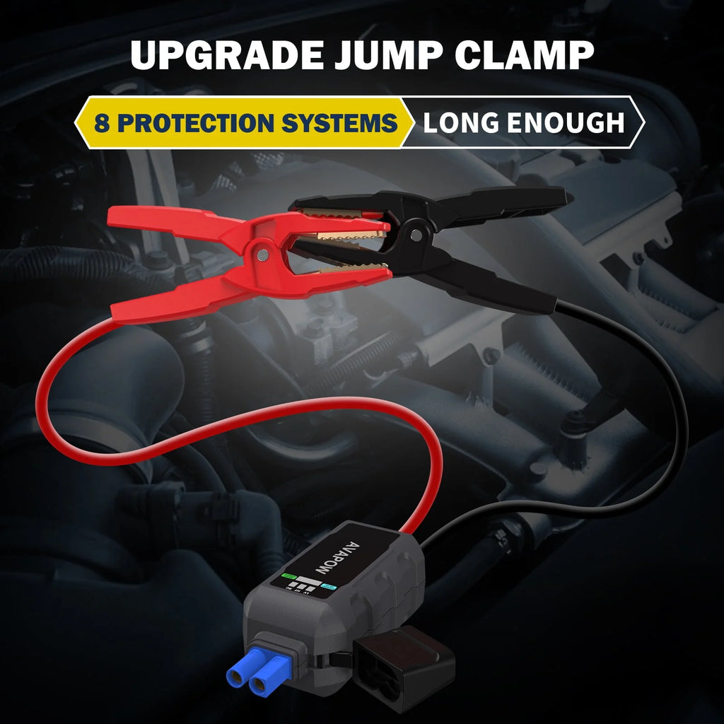 AVAPOW 6000A Car Battery Jump Starter(for All Gas or Upto 12 L Diesel) Powerful Car Jump Starter with Dual USB Quick Charge and DC Output, 12V Jump Pack with Built - in LED Bright Light