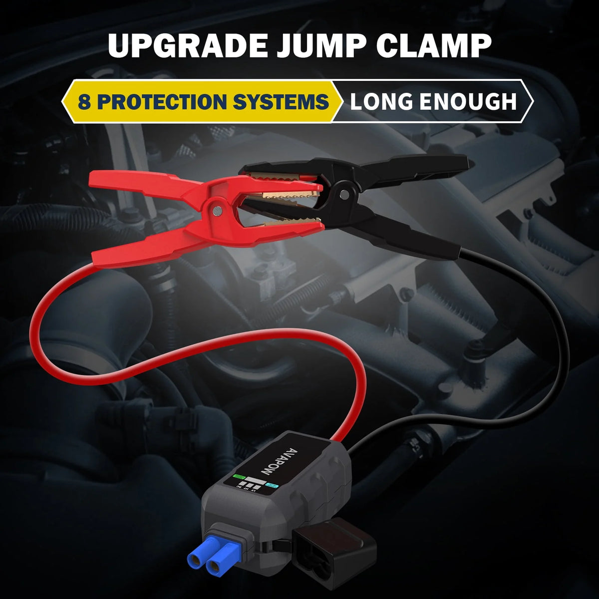 AVAPOW 6000A Car Battery Jump Starter(for All Gas or Upto 12 L Diesel) Powerful Car Jump Starter with Dual USB Quick Charge and DC Output, 12V Jump Pack with Built - in LED Bright Light