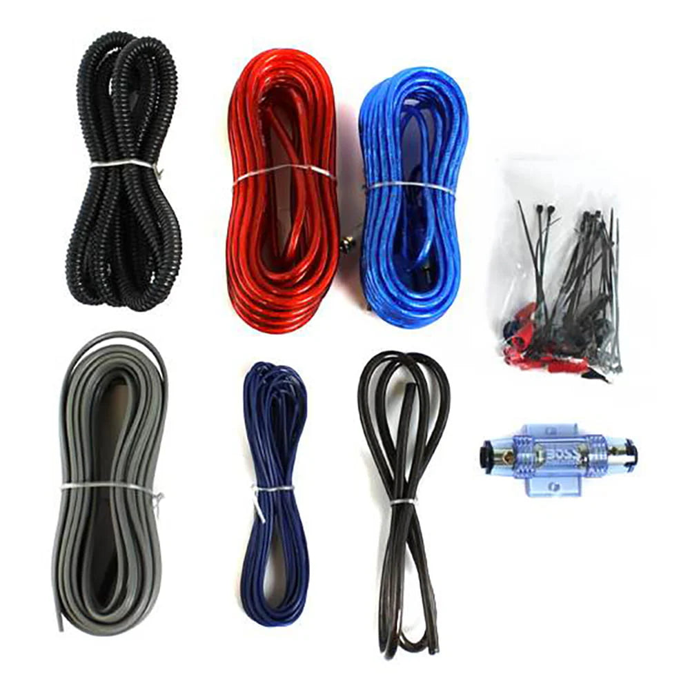 MTX 12 in Dual Car Subwoofer Audio, Sub Box, & Amplifier Bundle W/ Wiring Kit