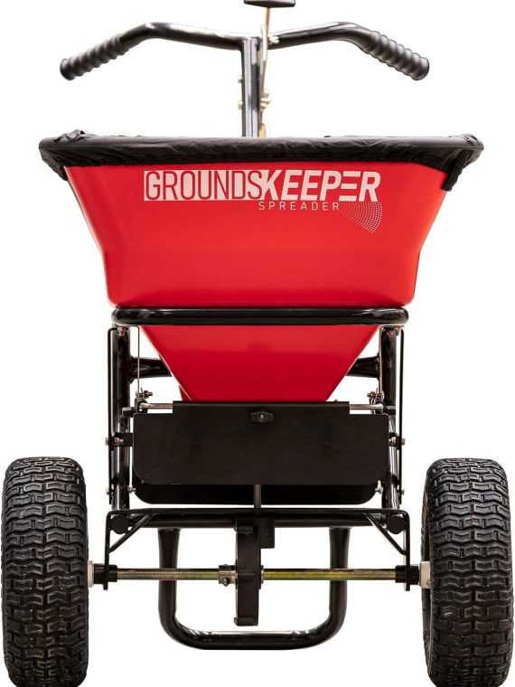 Multi-Purpose Walk Behind Push Spreader 3039632R Grounds Keeper. 100 Pound Capacity. Multi Use Tool for Grass Seed. Salt. De-Icer. Fertilizer and Seeds ?C Spreader