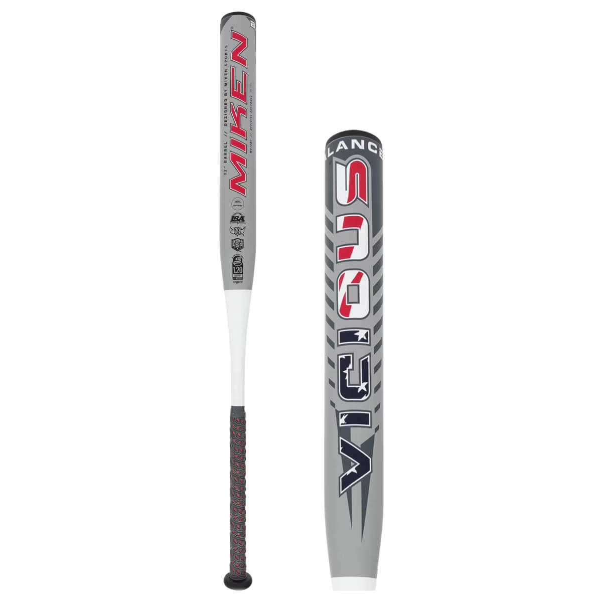 Miken Vicious 13 Balanced Dual Stamp Slow Pitch Softball Bat: MV13B1 34 25 oz